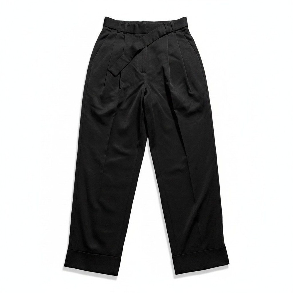 Elizabeth and James 2 Black Womens Pleated Tapered Pants Casual Preppy Trousers‎